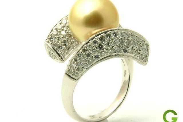Abigail 18K Golden South Sea Pearl Ring Abigail 18K Golden South Sea Pearl Ring